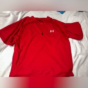 Red Under Armour Men’s Shirt Quarter Zip
